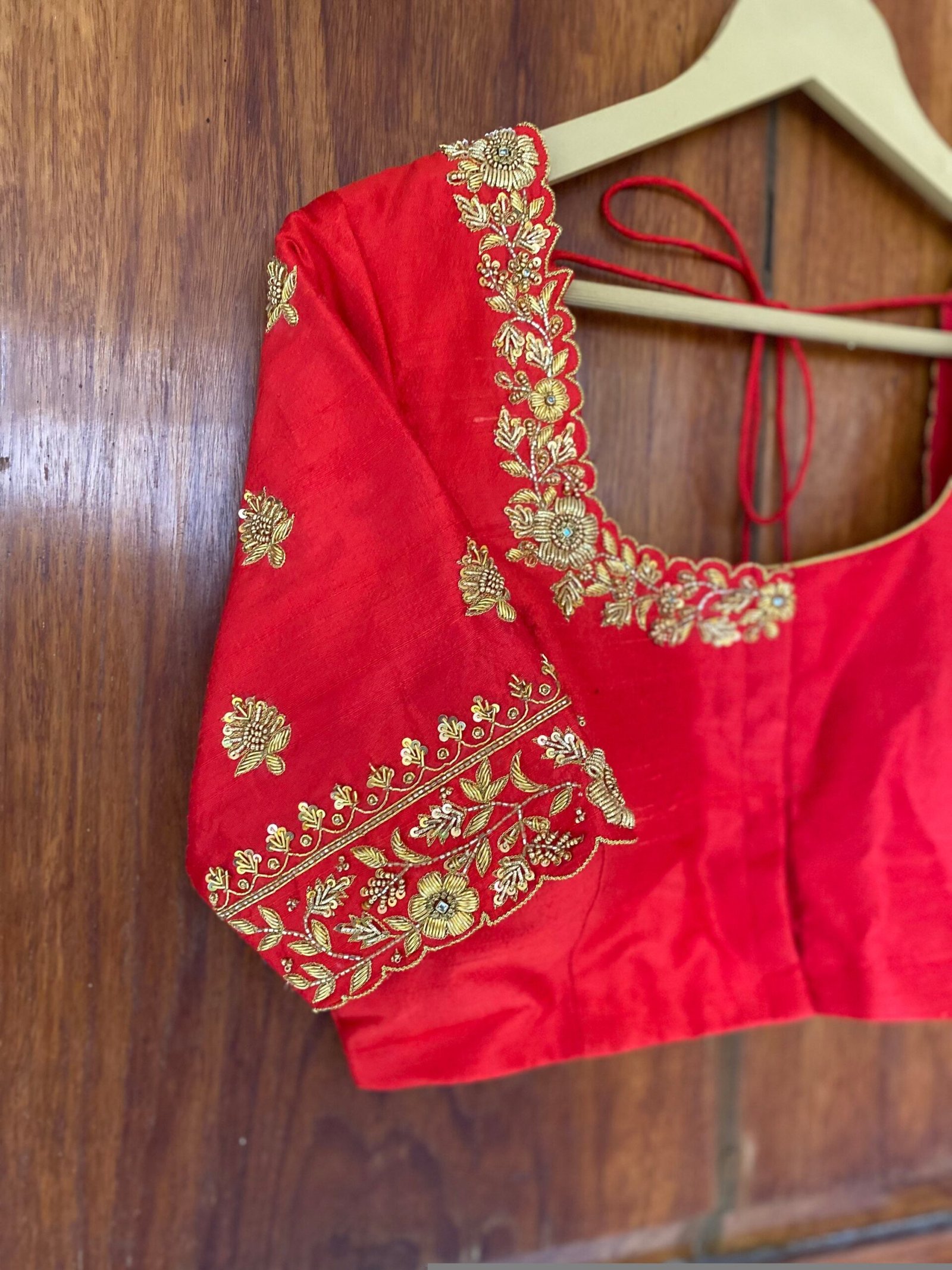 pure silk hand embroidery blouse / saree maggam blouse / raw silk zardosi blouse / hand embroidered blouse / ready made blouse zardosi