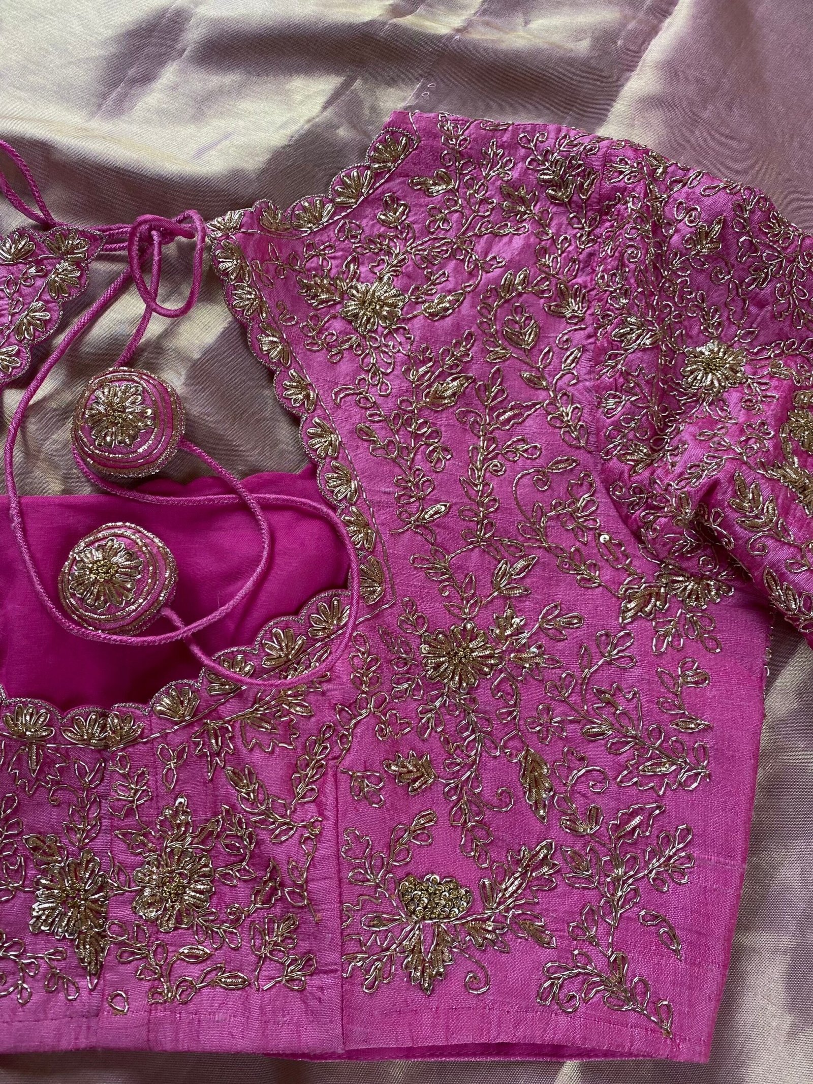 pure silk hand embroidery bridal blouse/ maggam blouse /bridal zardosi blouse / all over hand embroidered blouse / heavy embroidery blouse