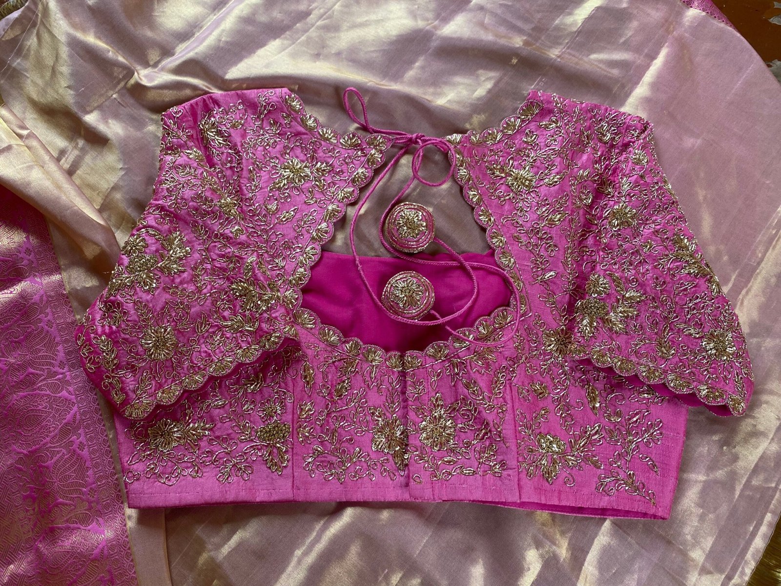pure silk hand embroidery bridal blouse/ maggam blouse /bridal zardosi blouse / all over hand embroidered blouse / heavy embroidery blouse