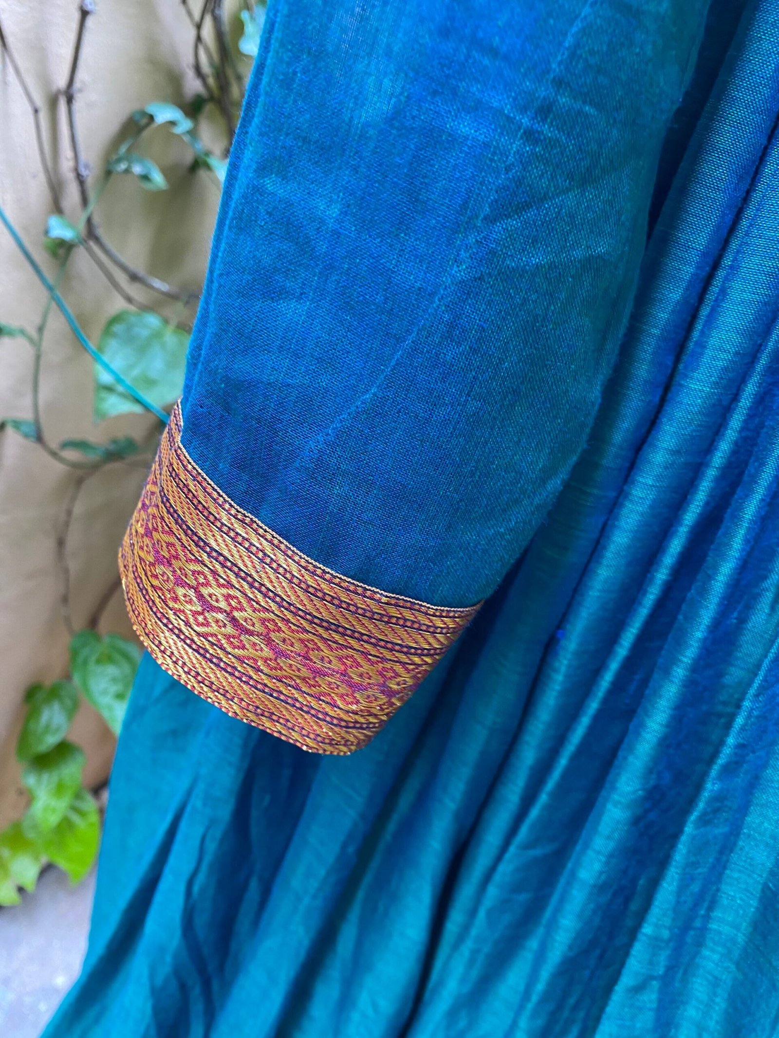Anarkali usa / anarkali kurta full sleeve / pure Handloom dress with border /narayanpet anarkali/ linen dresses / voggish / handloom dress