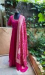 Hand embroidered Anarkali with banarasi handloom dupatta / anarkali suit set / anarkali dupatta USA / Indian dresses/ voggish USA