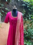 Hand embroidered Anarkali with banarasi handloom dupatta / anarkali suit set / anarkali dupatta USA / Indian dresses/ voggish USA