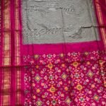 Pure ikkat silk saree |silk mark saree | pure silk sari with blouse | pochampally silk saree sarees USA | pink checks silk saree with blouse