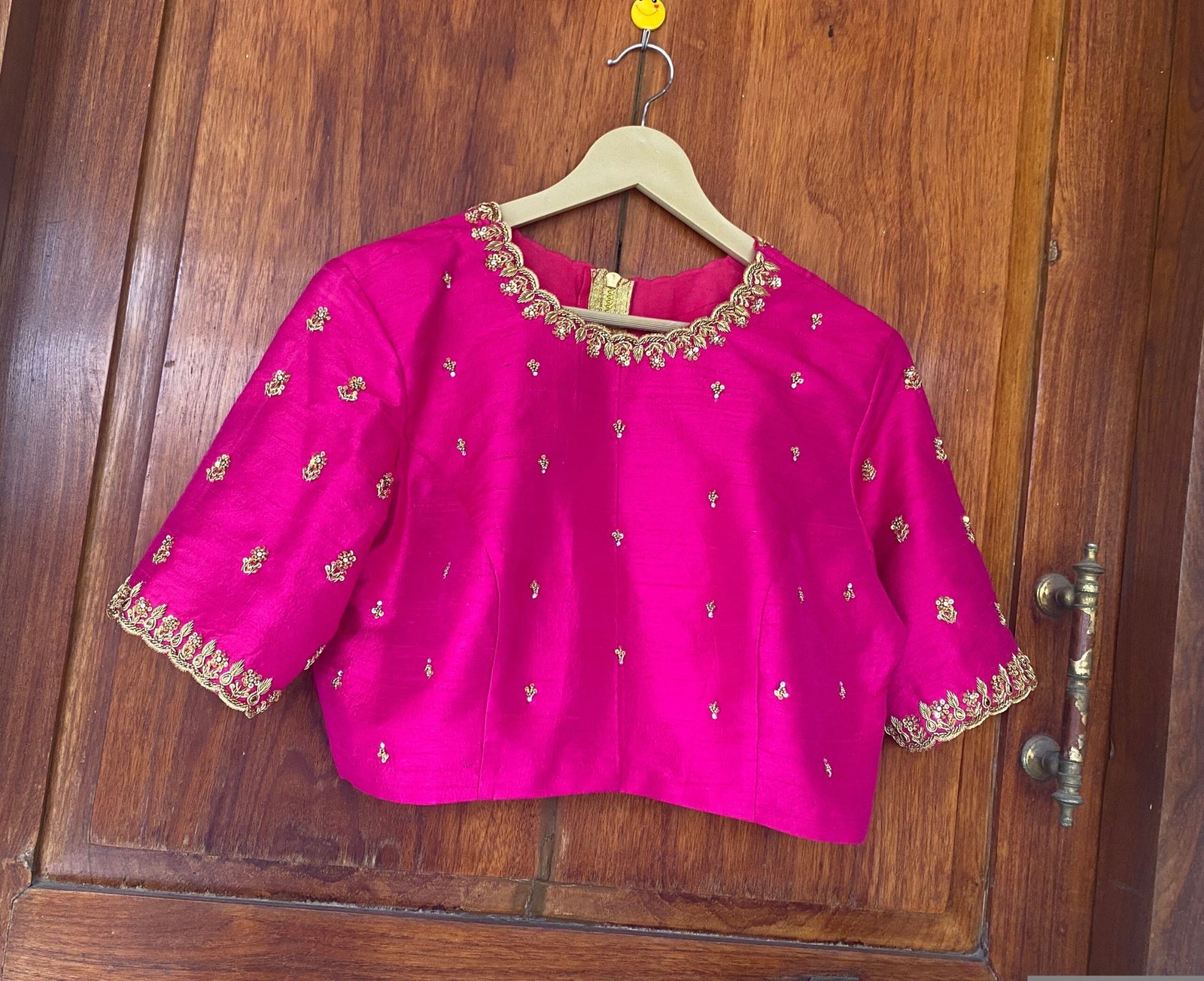 pure silk hand embroidery blouse / saree maggam blouse / raw silk zardosi blouse / hand embroidered blouse / ready made blouse zardosi/