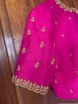 pure silk hand embroidery blouse / saree maggam blouse / raw silk zardosi blouse / hand embroidered blouse / ready made blouse zardosi/