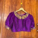 pure silk hand embroidery blouse /  saree maggam blouse / collar zardosi blouse / hand embroidered blouse / ready made blouse zardosi
