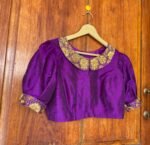 pure silk hand embroidery blouse /  saree maggam blouse / collar zardosi blouse / hand embroidered blouse / ready made blouse zardosi