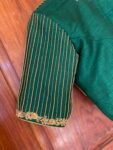 pure silk hand embroidery blouse / green saree maggam blouse /raw silk zardosi blouse /hand embroidered blouse / ready made blouse zardosi/