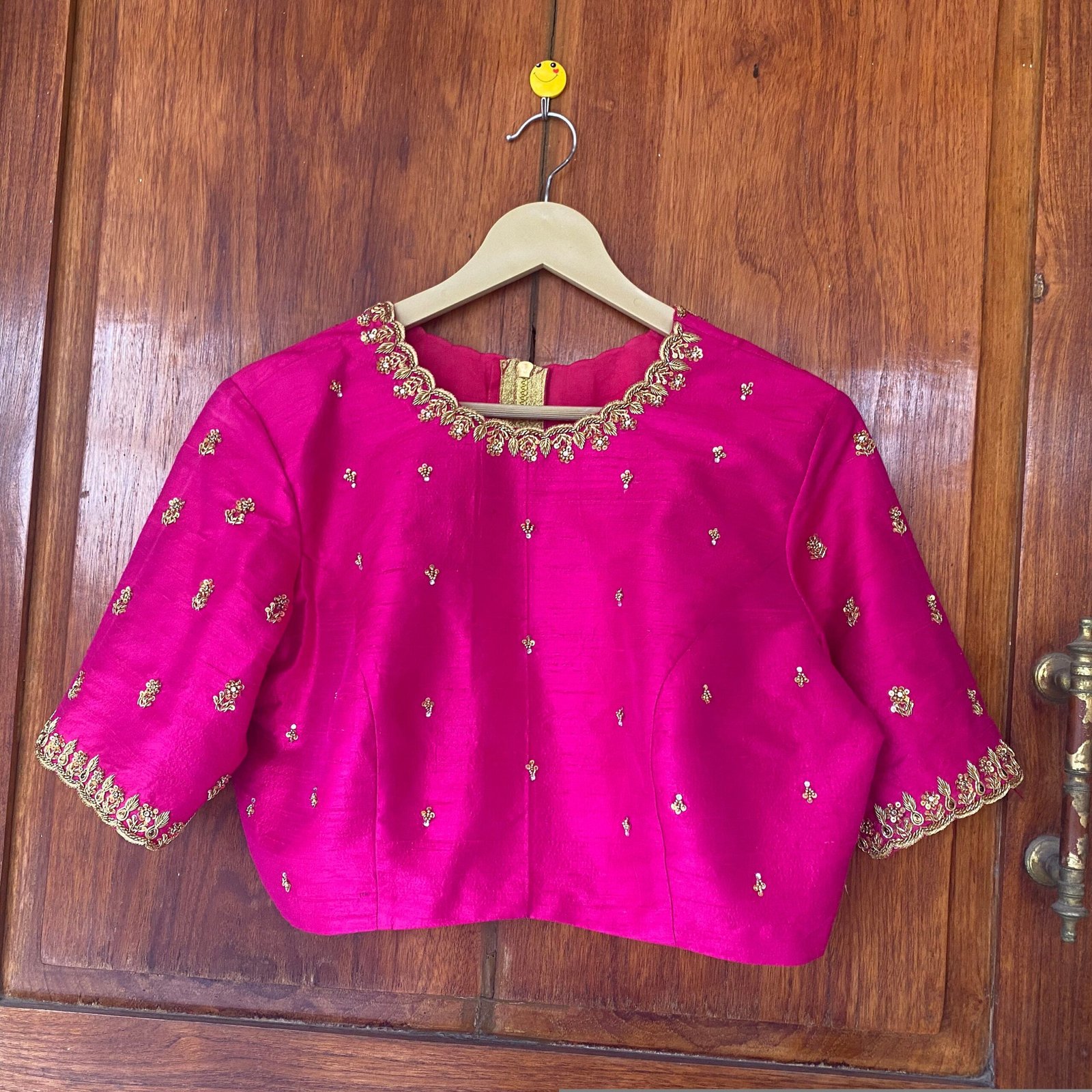 pure silk hand embroidery blouse / saree maggam blouse / raw silk zardosi blouse / hand embroidered blouse / ready made blouse zardosi/
