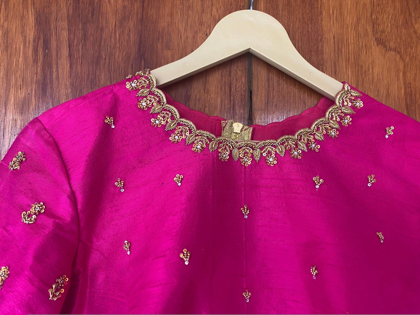 pure silk hand embroidery blouse / saree maggam blouse / raw silk zardosi blouse / hand embroidered blouse / ready made blouse zardosi/