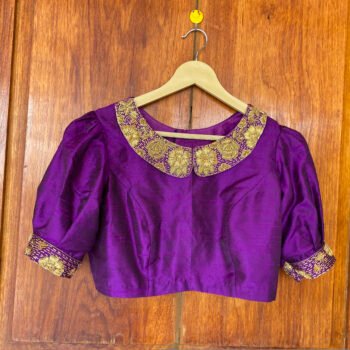 pure silk hand embroidery blouse /  saree maggam blouse / collar zardosi blouse / hand embroidered blouse / ready made blouse zardosi