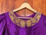 pure silk hand embroidery blouse /  saree maggam blouse / collar zardosi blouse / hand embroidered blouse / ready made blouse zardosi