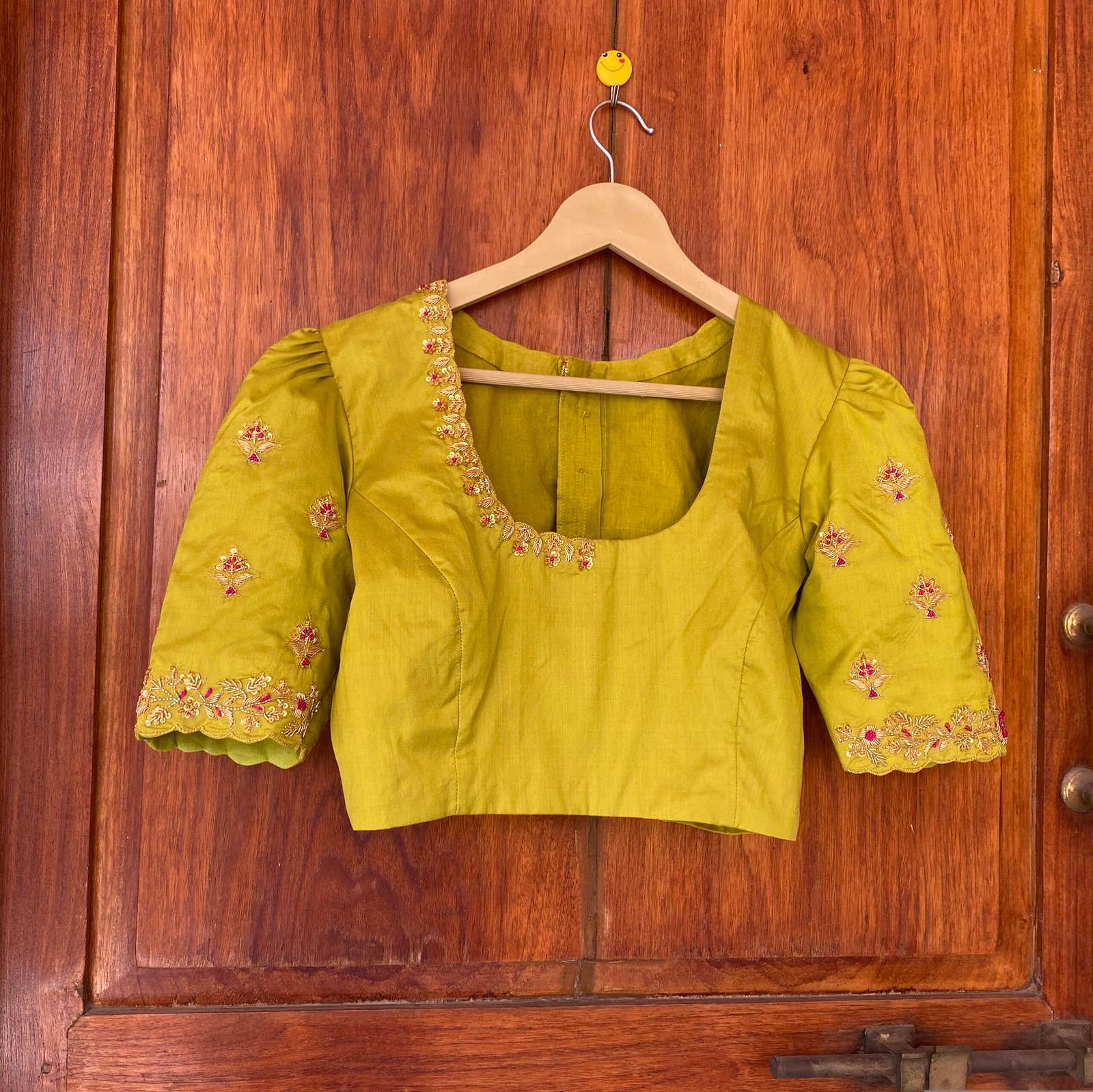 pure silk hand embroidery blouse / saree maggam blouse / raw silk zardosi blouse / hand embroidered blouse / ready made blouse zardosi/