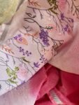 Pure linen saree with hand embroidered blouse / linen saree USA / saree with blouse set / soft saree / embroidered linen saree / sarees USA