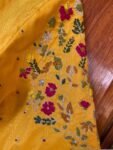 pure silk hand embroidery blouse / saree maggam yellow blouse /yellow blouse/ hand embroidered blouse / ready made blouse zardosi/voggish