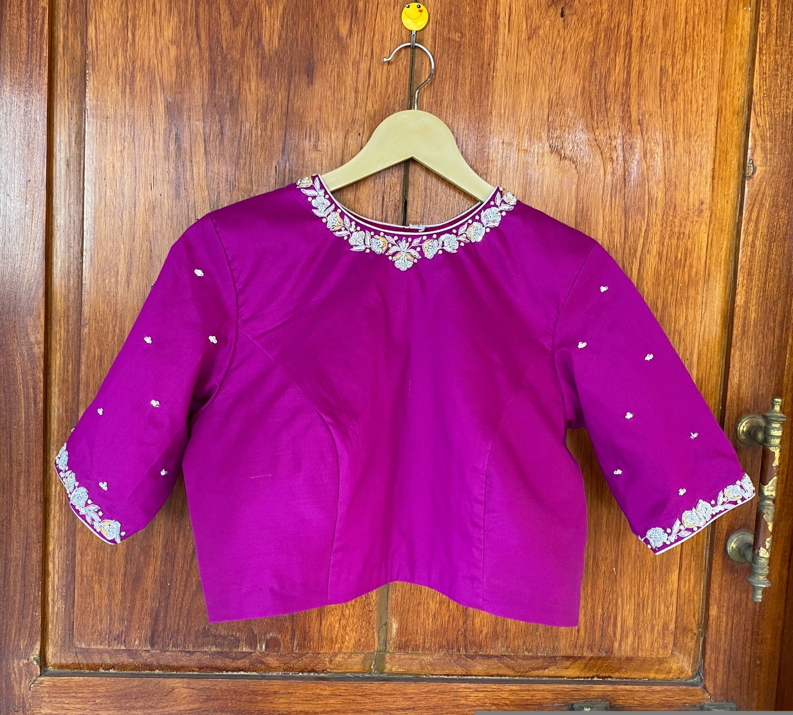 Purple hand embroidery blouse / saree maggam work blouse /purple saree blouse/ hand embroidered blouse / ready made blouse zardosi/voggish
