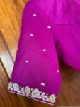 Purple hand embroidery blouse / saree maggam work blouse /purple saree blouse/ hand embroidered blouse / ready made blouse zardosi/voggish