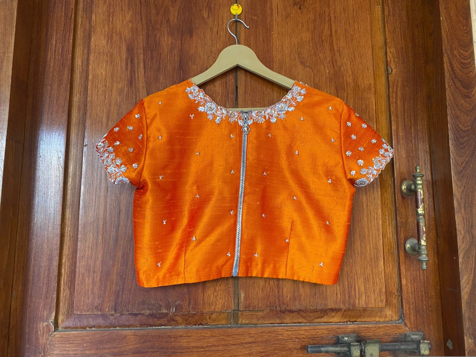 pure silk hand embroidery blouse / saree maggam blouse / raw silk zardosi blouse / hand embroidered blouse / ready made blouse zardosi