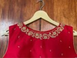Red sleeveless hand embroidery blouse / saree maggam red blouse /red saree blouse/ hand embroidered blouse / ready made blouse zardosi