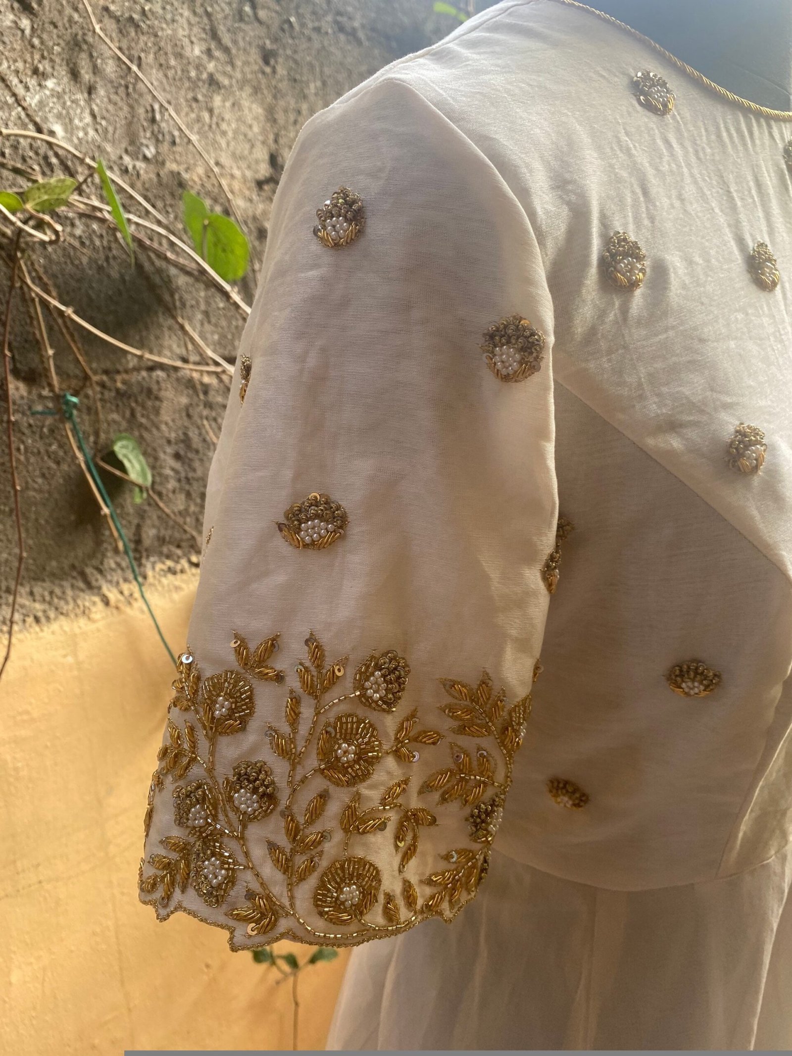 Hand embroidered Anarkali with banarasi handloom dupatta / anarkali suit set / anarkali dupatta USA / Indian dresses/ voggish USA