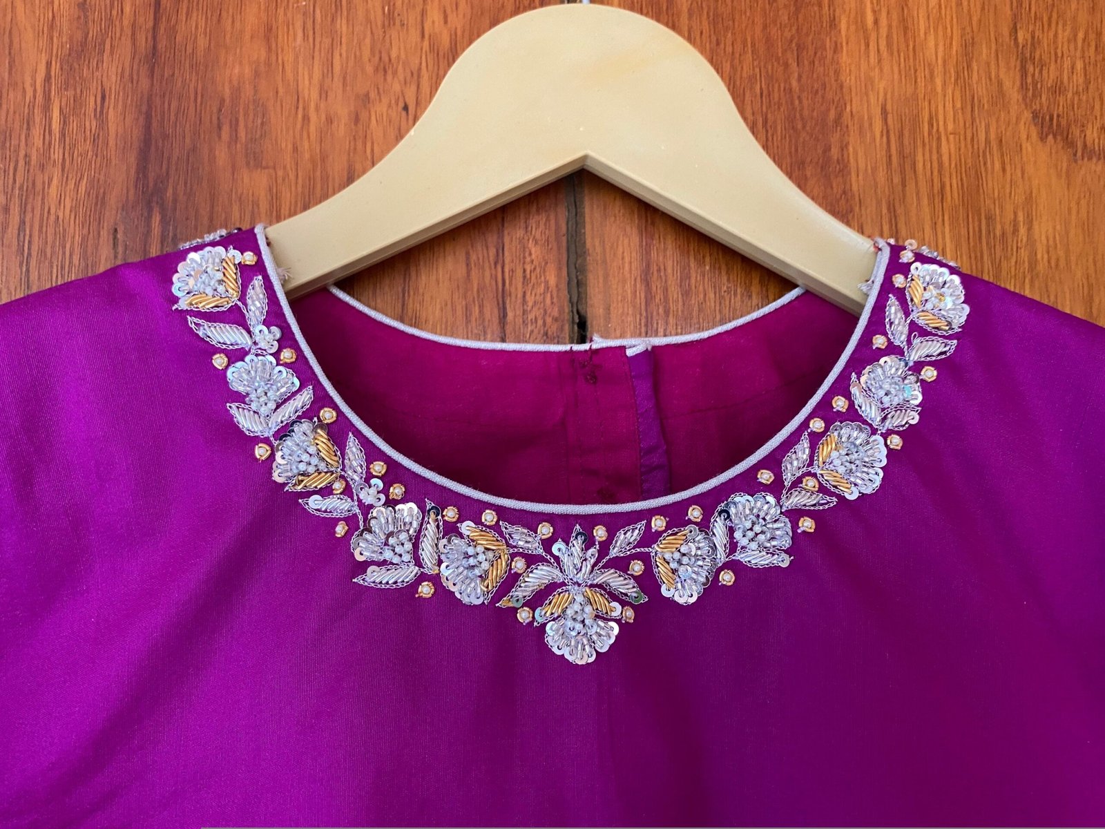 Purple hand embroidery blouse / saree maggam work blouse /purple saree blouse/ hand embroidered blouse / ready made blouse zardosi/voggish