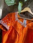 pure silk hand embroidery blouse / saree maggam blouse / raw silk zardosi blouse / hand embroidered blouse / ready made blouse zardosi
