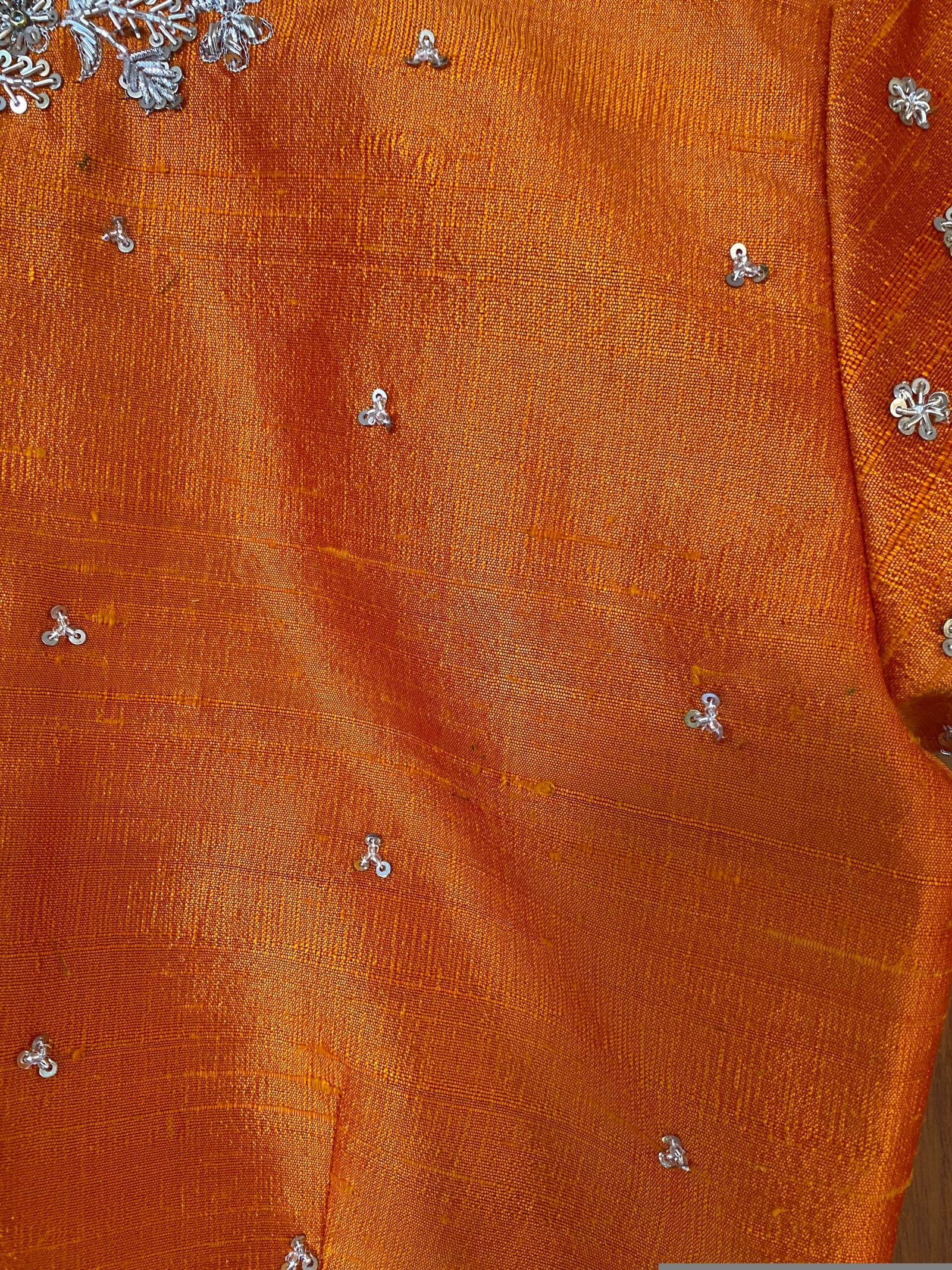 pure silk hand embroidery blouse / saree maggam blouse / raw silk zardosi blouse / hand embroidered blouse / ready made blouse zardosi