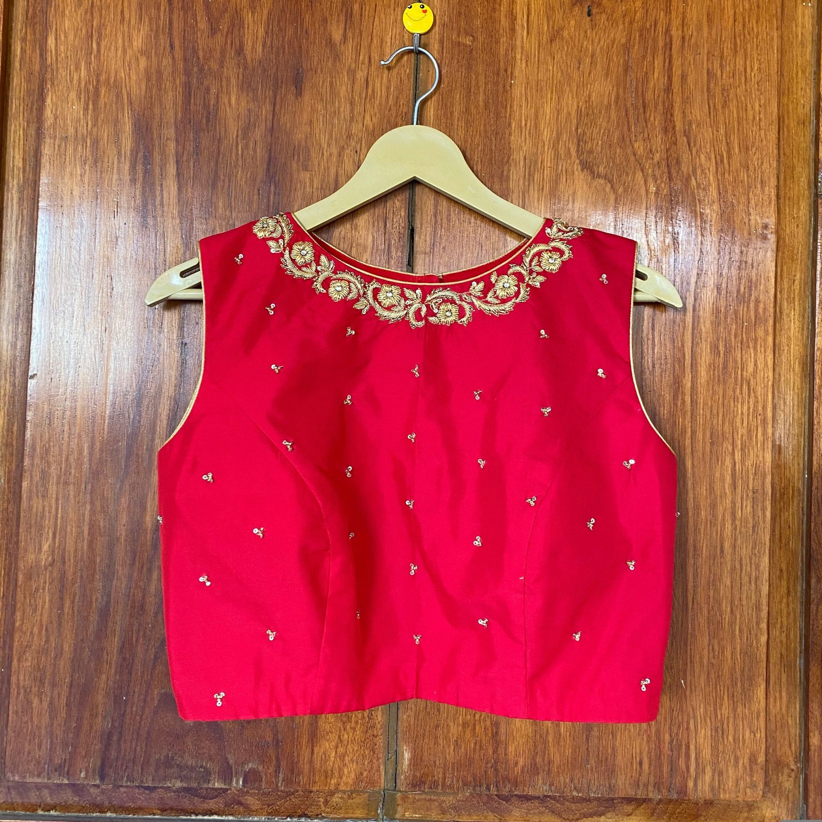 Red sleeveless hand embroidery blouse / saree maggam red blouse /red saree blouse/ hand embroidered blouse / ready made blouse zardosi