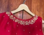 Red sleeveless hand embroidery blouse / saree maggam red blouse /red saree blouse/ hand embroidered blouse / ready made blouse zardosi