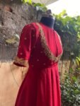 Hand embroidered Anarkali dress/ red anarkali suit set / red hand work anarkali USA / Indian dresses/ voggish USA/ red kurta