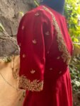 Hand embroidered Anarkali dress/ red anarkali suit set / red hand work anarkali USA / Indian dresses/ voggish USA/ red kurta