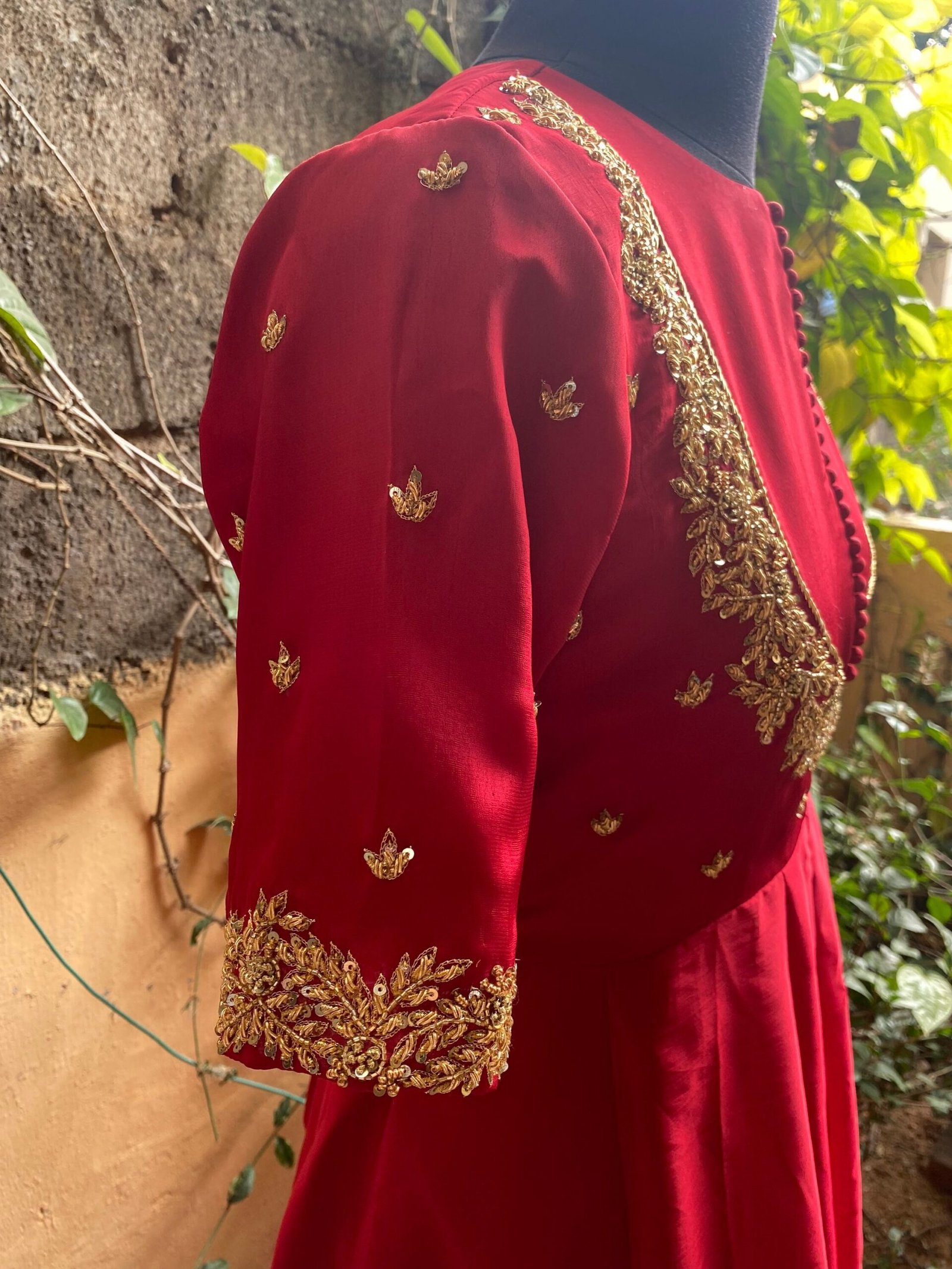 Hand embroidered Anarkali dress/ red anarkali suit set / red hand work anarkali USA / Indian dresses/ voggish USA/ red kurta