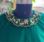 Green collar hand embroidery blouse / saree maggam work blouse / green saree blouse/ hand embroidered blouse / ready made blouse zardosi