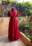 Hand embroidered Anarkali with banarasi handloom dupatta / anarkali suit set / anarkali dupatta USA / Indian dresses/ voggish USA