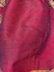 pure silk hand embroidery blouse /  red maggam blouse / raw silk zardosi blouse / hand embroidered blouse / ready made blouse zardosi/