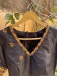 pure silk hand embroidery blouse / black maggam blouse / raw silk zardosi blouse / hand embroidered blouse / ready made blouse zardosi/