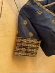 pure silk hand embroidery blouse / black maggam blouse / raw silk zardosi blouse / hand embroidered blouse / ready made blouse zardosi/