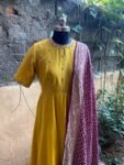 Hand embroidered Anarkali with banarasi handloom dupatta / anarkali suit set / anarkali dupatta USA / Indian dresses/ voggish USA