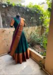 Wedding lehenga choli/ langa voni with dupatta /teen lehenga/ narayanpet lehenga/ Indian half saree/juniors lehenga/ voggish