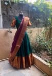 Wedding lehenga choli/ langa voni with dupatta /teen lehenga/ narayanpet lehenga/ Indian half saree/juniors lehenga/ voggish