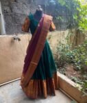 Wedding lehenga choli/ langa voni with dupatta /teen lehenga/ narayanpet lehenga/ Indian half saree/juniors lehenga/ voggish