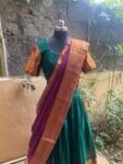 Wedding lehenga choli/ langa voni with dupatta /teen lehenga/ narayanpet lehenga/ Indian half saree/juniors lehenga/ voggish