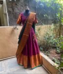 Wedding lehenga choli/ langa voni with dupatta /teen lehenga/ narayanpet lehenga/ Indian half saree/juniors lehenga/ voggish