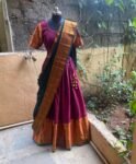 Wedding lehenga choli/ langa voni with dupatta /teen lehenga/ narayanpet lehenga/ Indian half saree/juniors lehenga/ voggish