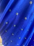 Blue chiffon silk saree with Embroidered blouse | embroidered saree with readymade blouse | sarees USA |light blue silk saree |voggish saree