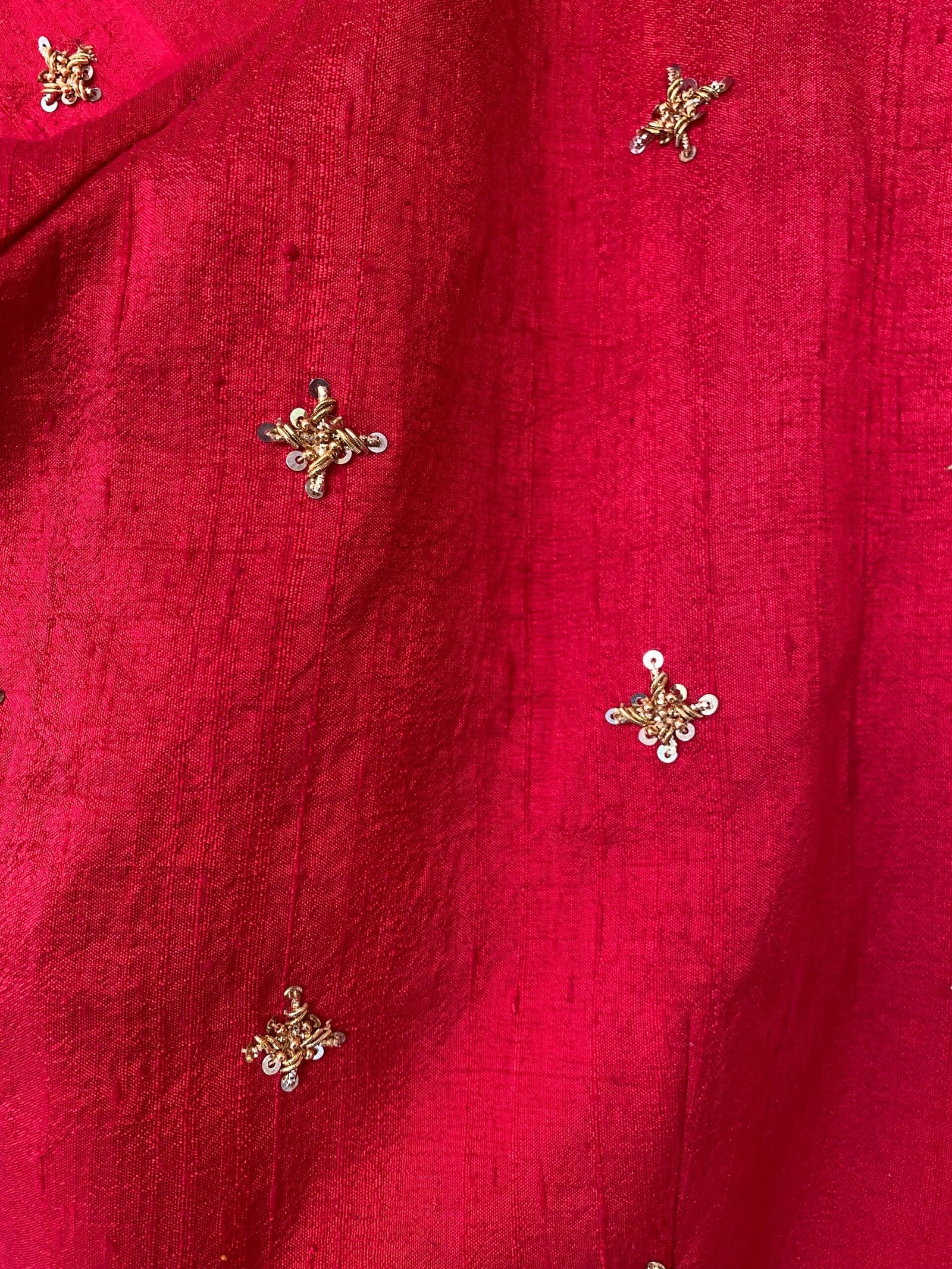 pure silk hand embroidery blouse / saree maggam blouse / red raw silk zardosi blouse / hand embroidered blouse / ready made blouse zardosi/