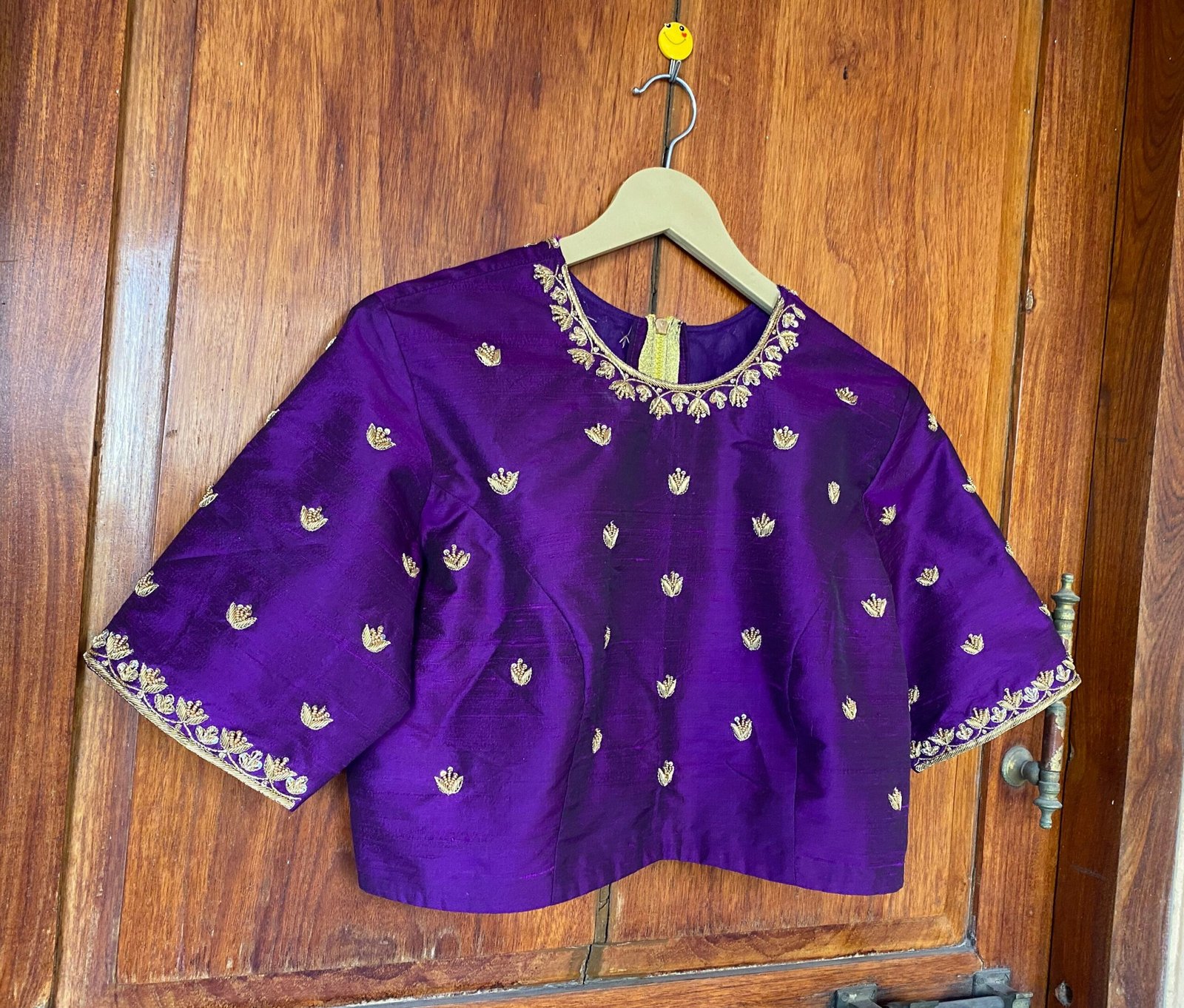 pure silk hand embroidery blouse / saree maggam blouse / red raw silk zardosi blouse / hand embroidered blouse / ready made blouse zardosi/