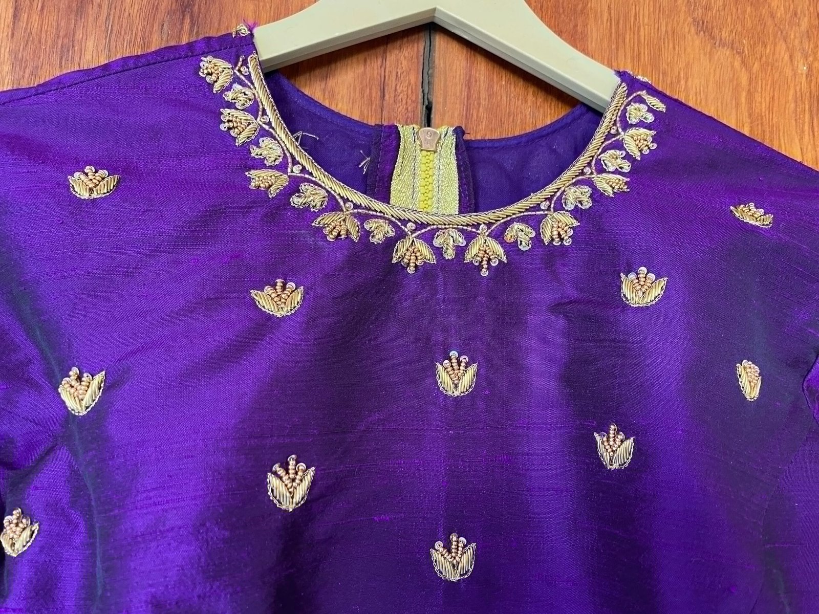 pure silk hand embroidery blouse / saree maggam blouse / red raw silk zardosi blouse / hand embroidered blouse / ready made blouse zardosi/