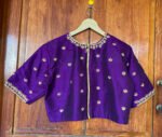 pure silk hand embroidery blouse / saree maggam blouse / red raw silk zardosi blouse / hand embroidered blouse / ready made blouse zardosi/