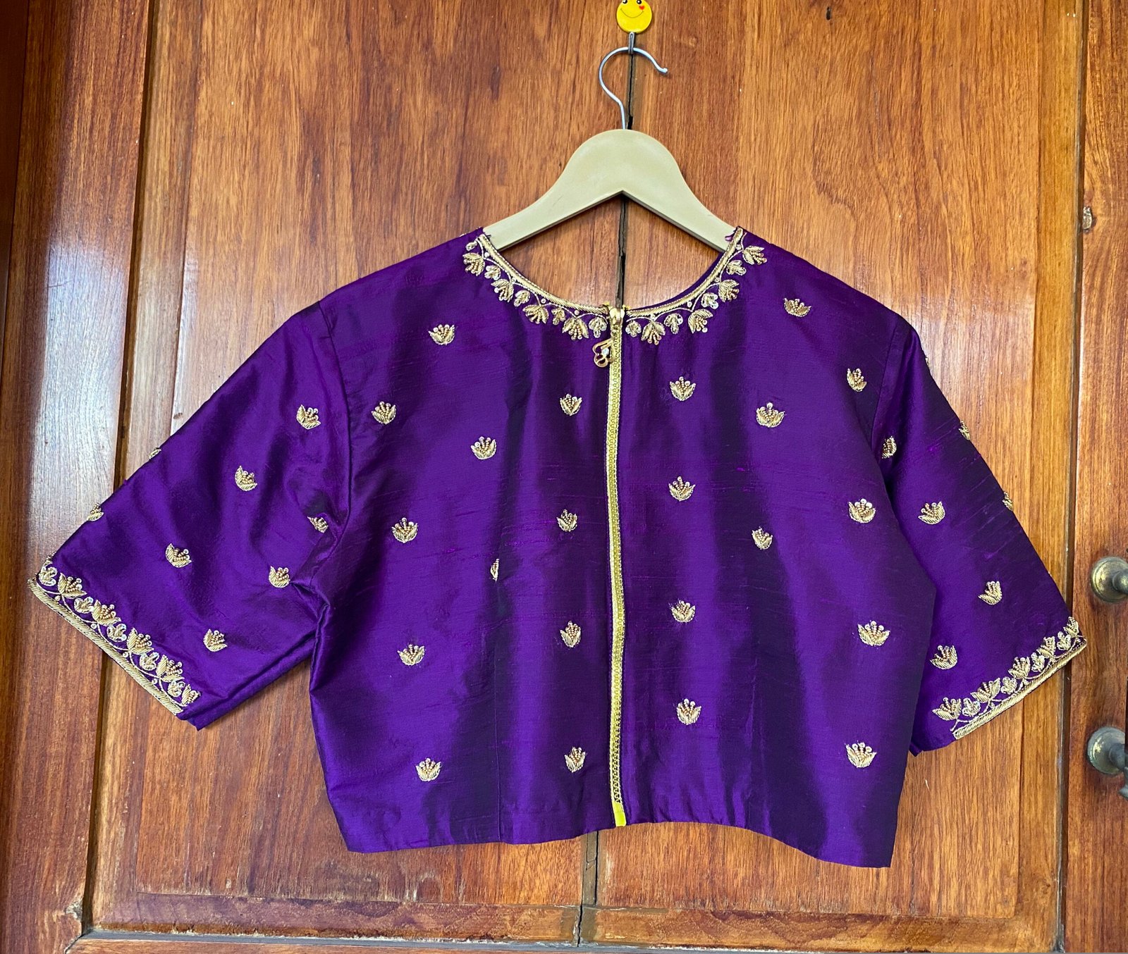 pure silk hand embroidery blouse / saree maggam blouse / red raw silk zardosi blouse / hand embroidered blouse / ready made blouse zardosi/